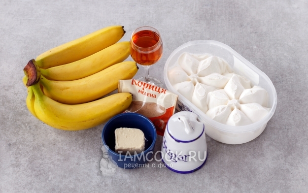 Ingredienser til Flambe Banana