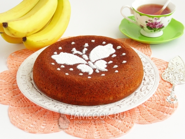 멀티 바에서 바나나 케이크의 사진