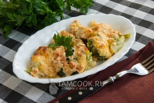 Rețetă pentru conopidă și broccoli coapte în cuptor