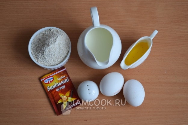 Ingrediënten voor dieet haver pannekoeken