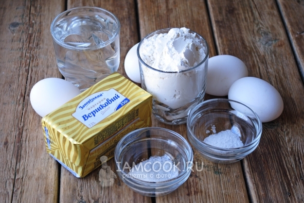 Sestavine za eclairs margarine
