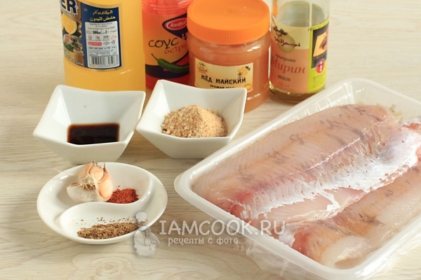 Ingrediënten voor snoekbaarsfilet met gemarineerde saus