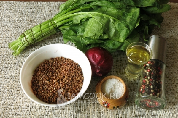 Ingrediente pentru hrișcă cu spanac
