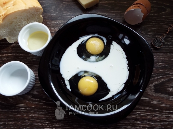 Sambungkan telur dan susu