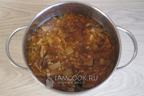 Grybų sriubos receptas iš džiovintų grybų su perlamutrinėmis miežėmis
