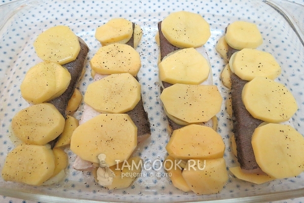 Į bulves įdėti ant svogūnų