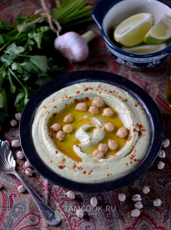 Gambar Hummus dalam bahasa Ibrani