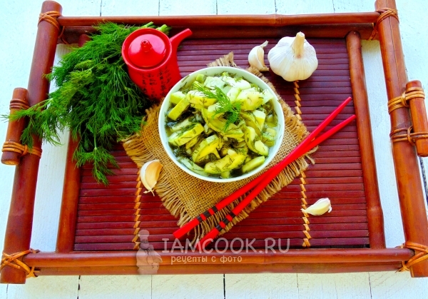 Resipi zucchini dalam bahasa Korea