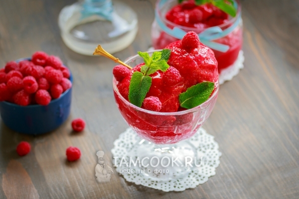 Resipi untuk sorbet raspberry