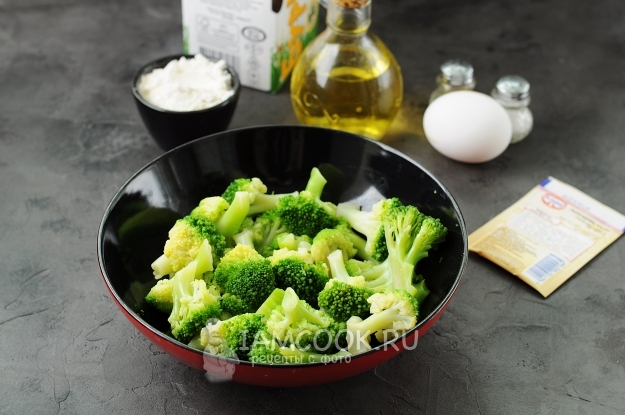 Brokolių pyrago ingredientai
