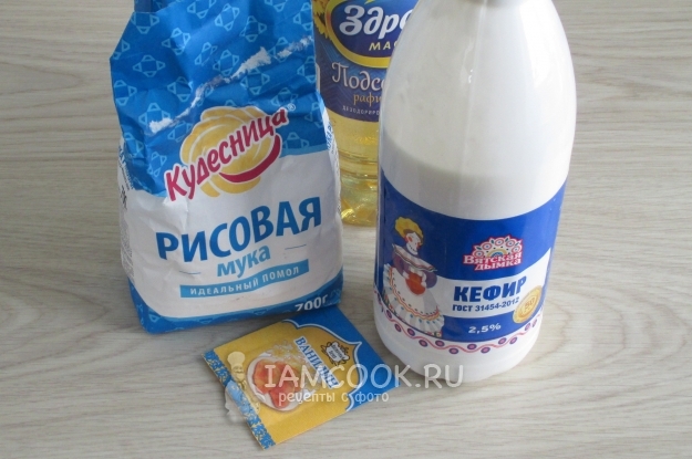 Ingrediente pentru clătite de făină de orez