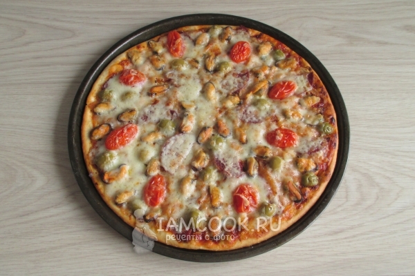 Recept voor pizza met mosselen