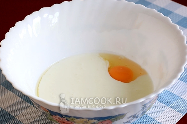 Gabungkan telur dengan yoghurt