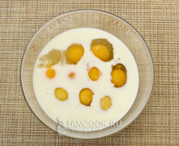 Sambungkan telur dan susu