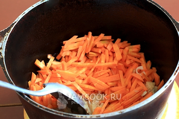 Coloque as cenouras