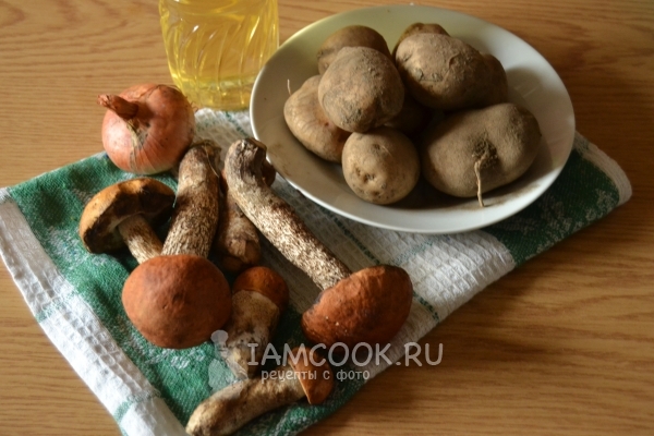 Ingredienser til stekte poteter med poteter