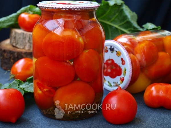 Pomidorų receptas su medumi žiemai
