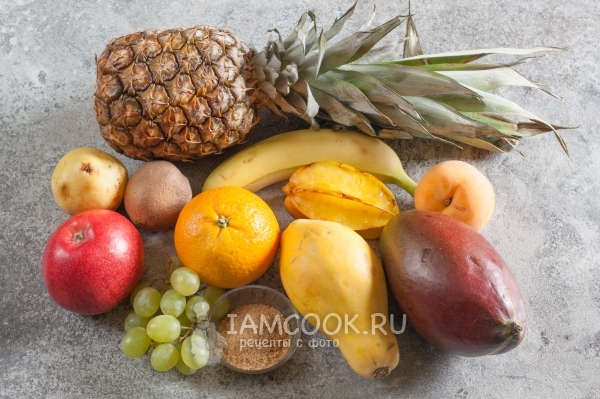 Ingrediente pentru salata slabă cu ananas