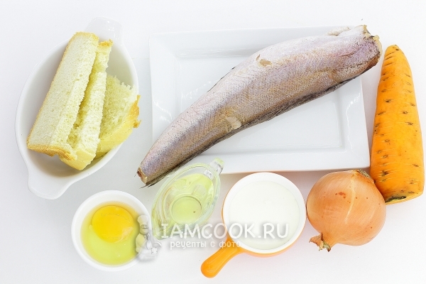 Ingredienser til fisk kjøttboller som i barnehagen