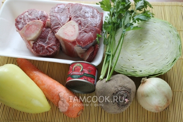 Ingrediente pentru borscht rusesc