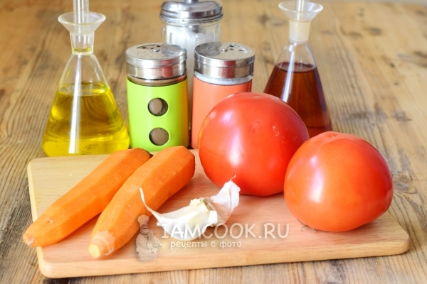 Ingrediente pentru salata de morcov 