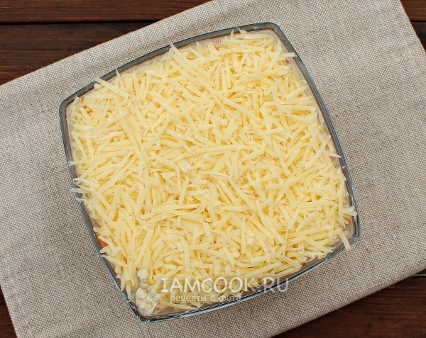 Įdėkite sūrio sluoksnį