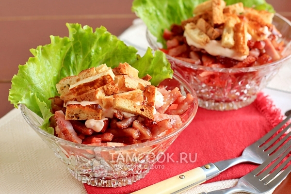 Foto van Carmen-salade met kip en ham