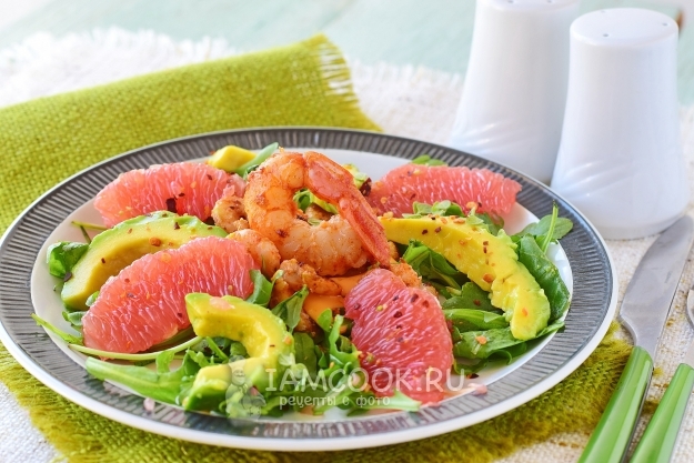 Salata Reteta cu creveti, avocado si grapefruit