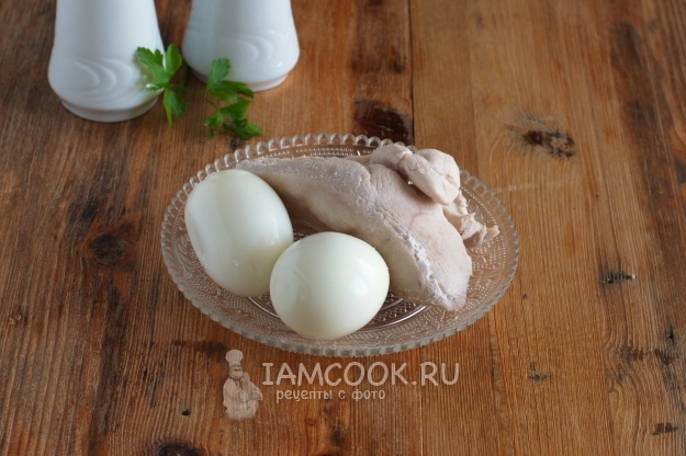 Rebus telur dan dada ayam