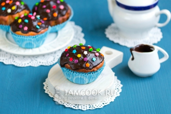 Bilde av sjokoladeglasur for cupcakes