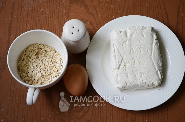 Ingrediente pentru prăjituri de brânză cu fulgi de ovăz fără făină