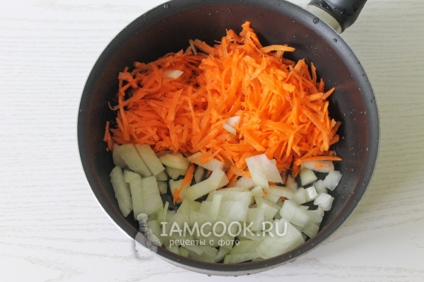 Stek løk og gulrøtter