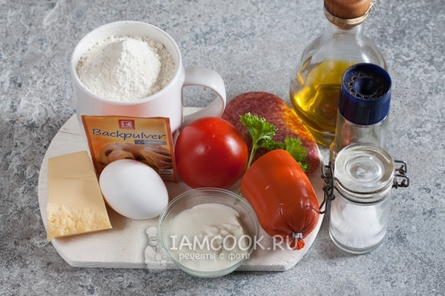 Ingredientes para pizza soviética