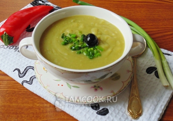 Przepis na zupę-puree z suchego zielonego groszku