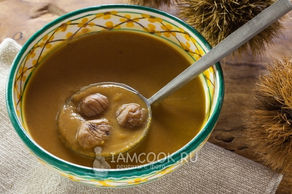 Foto av suppe fra kastanjer