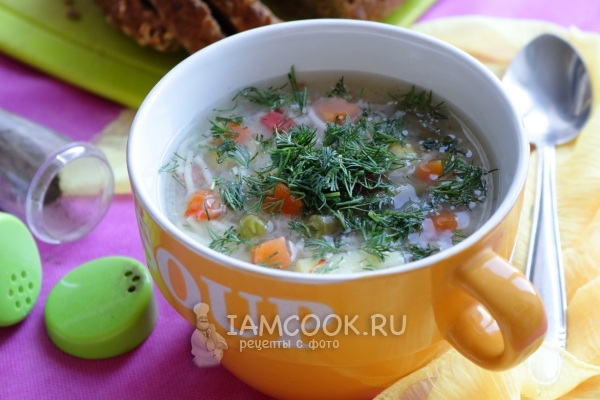 냉동 야채에서 채소 수프 조리법