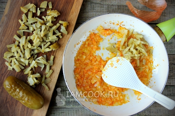 Goreng bawang, wortel dan timun