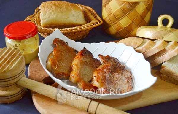 Zdjęcie wieprzowe w sosie miodowo-musztardowym w piekarniku