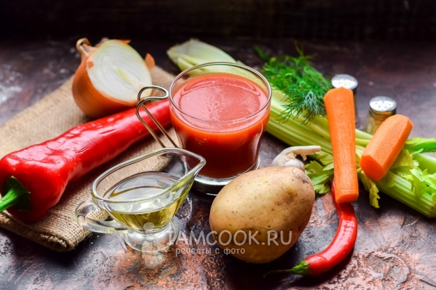 Kereviz ile domates çorbası için malzemeler