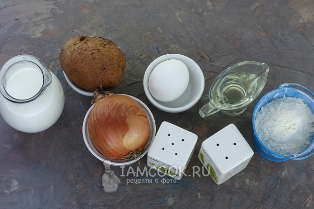 Ingredienser for tynne potetpannekaker