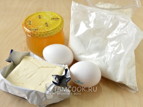 Bahan-bahan untuk wafel madu nipis