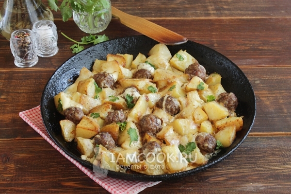 Užkepta bulvių receptas su malta mėsa