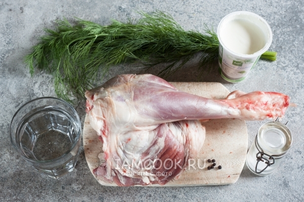 Ingredienser til matlaging kokt lam og saus