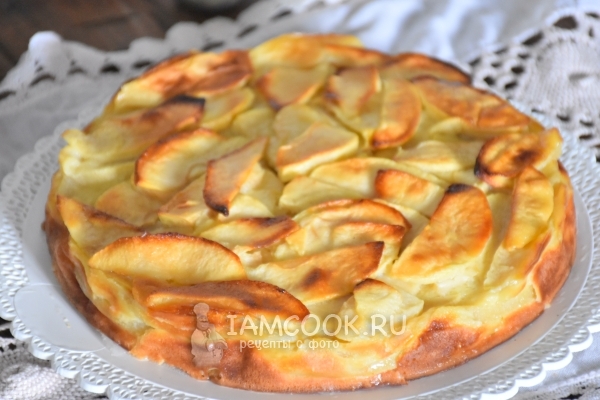 Resipi untuk pai epal hampir tanpa tepung