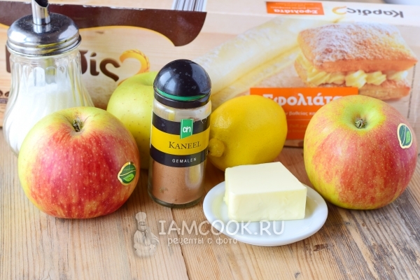 Karamelli elmalı turta için malzemeler