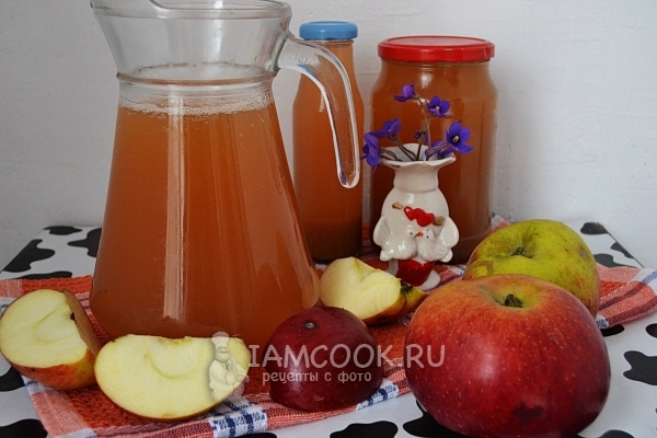 Resipi untuk jus epal tanpa gula untuk musim sejuk