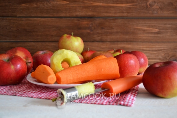 Obierz jabłka i marchewki
