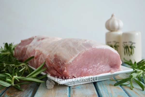 Ingredientes para lombo de porco assado no forno em folha