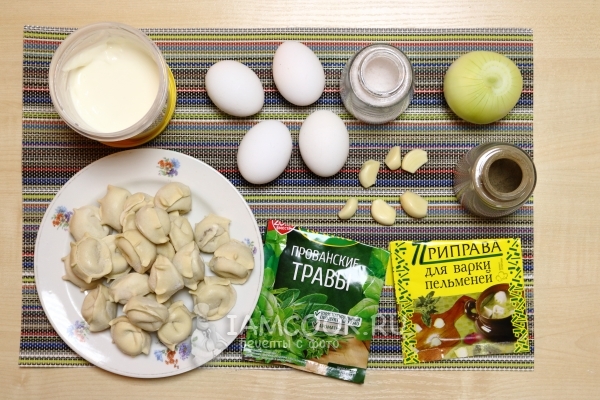 Ingrediente pentru găluștele prajite cu ouă
